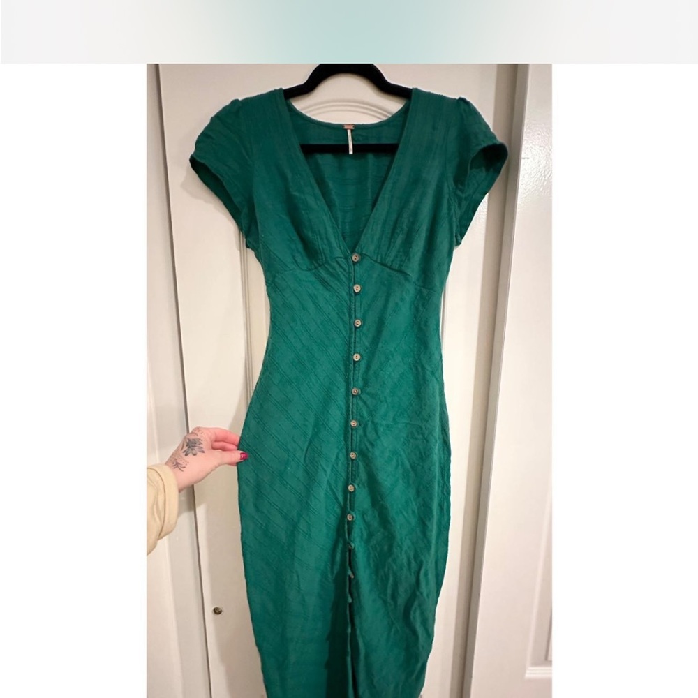 COPY - Free People ‘New in Town’ Green Midi Dress